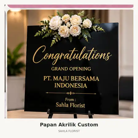 Papan Bunga Akrilik Cibodas